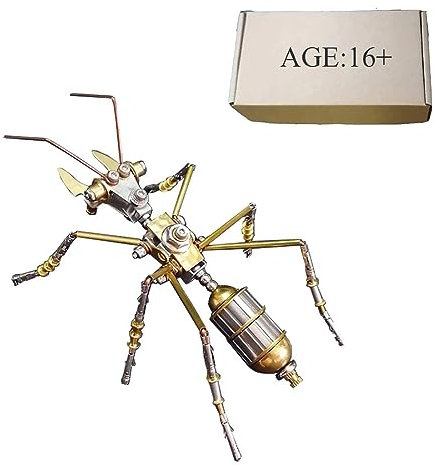 Kisss 3D Metal Puzzle for Adults, Mechanical Ant 3D Puzzles Metal Assembled Animal Model Kits, Steampunk 3D Metal Model DIY 3D Jigsaw Puzzles DIY STEM Toy