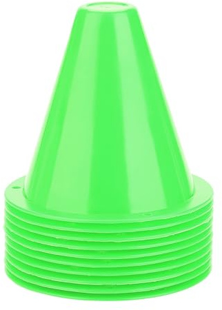 Jwthee Cono da Allenamento per Calcio da 10 Pezzi, Cono indicatore per Allenamento Sportivo Coni per Traffico in plastica Coni a Disco Barriere per Calcio, Pattinaggio, Calcio, Basket