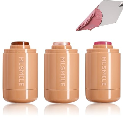 Gireatcik 3Pcs Contour Stick Makeup Collection, Includes Highlighter Stick, Blush Stick and Bronzer Contour Stick for Sculpt the Cheeks, Non Stick Face Brightens & Shades Pencil