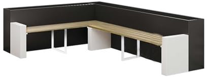 Jardinera con banco Combinación de jardinera y banco de madera for exteriores, for patio, terraza, jardinera, asiento, partición creativa for exteriores, planta verde, diseño de esquina con ranura for