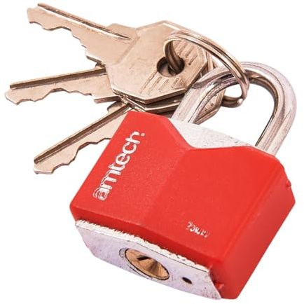 Amtech T0702 25mm Rhombic Chrome Plated Iron Padlock