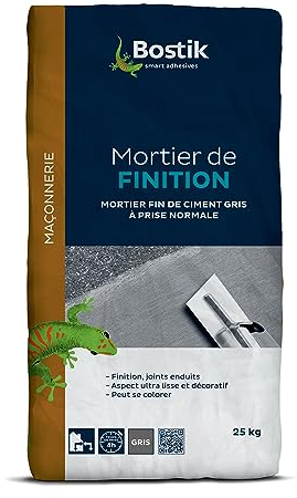 Mortier Finition Gris 25 kg Bostik