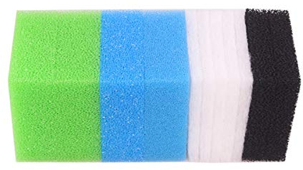 INGVIEE Set Kompatibel Filterschwamm für Juwel Jumbo/Bioflow 8.0 / XL (1 x Blau Fein, 1 x Blau Grob, 2 x Grün Nitrat, 2 x Aktivkohleschwamm, 5 x Filterwatte)