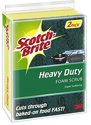 Scotch-Brite Spugna abrasiva resistente, confezione da 2