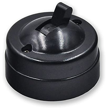 DEWIN Interruptor de Control único, Interruptor de luz Retro Vintage Interruptor de luz de Palanca Plano Antiguo Interruptor Montado en la Pared para el Hogar, Hotel