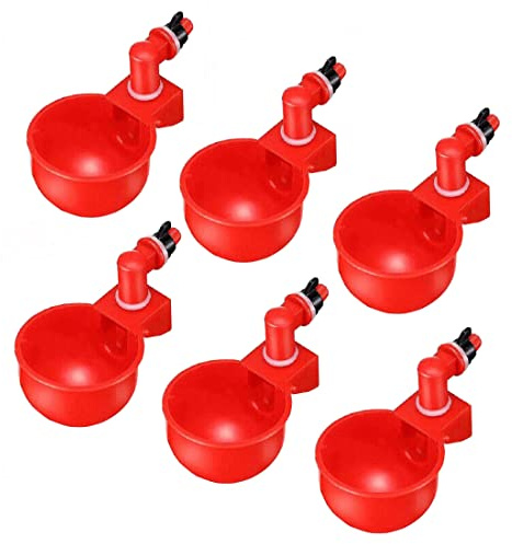 BODYA 6 delar kyckling vattendispenser automatisk kyckling drickare koppar mfjäderfä dricka vattning kopp skålar vatten för anka duvor vaktel höna kalkoner gäss