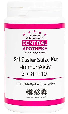 Schüssler Salze Kur Immun Aktiv 3 + 8 + 10 - Schüssler Salze Set, 225 g