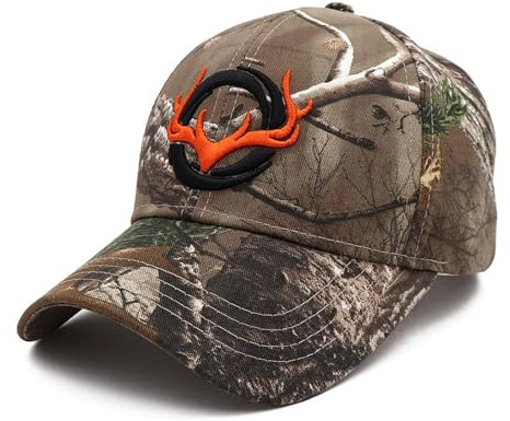 QOHNK Casquette De Baseball Camouflage pour Homme, Unisexe Casquettes De Pêche Réglables, Casquette Jungle Chapeau Chasse Plein Air Chapeau De Chasse Tête De Cerf 3D,Chapeaux De Randonnée Camouflage