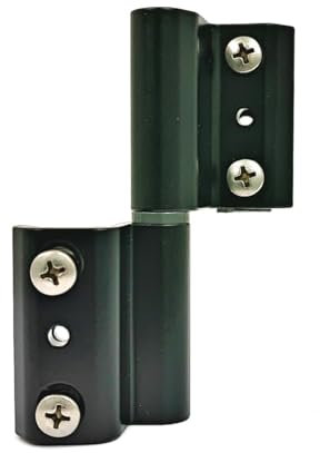 Bisagra universal de montaje rápido derecha o izquierda color negro RAL 9005 Bisagra para marcos de ventanas y puertas de aluminio con perfil de cámara europea.