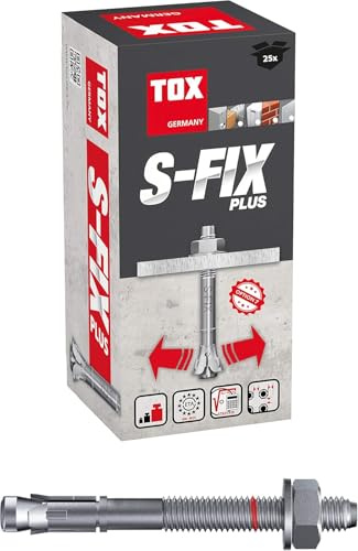 TOX Bolzenanker M S-Fix Plus M10 x 140/60+73 mm 25 Stück 04210125 Verzinkt