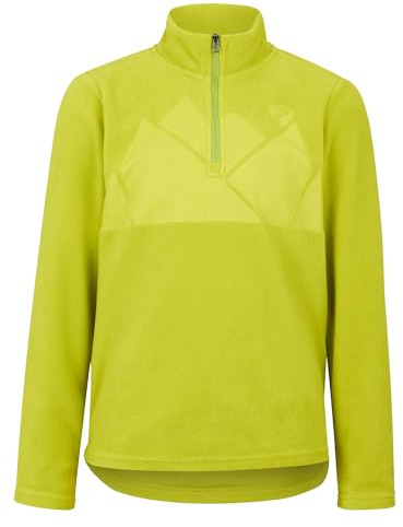 Ziener JONKI-Z - Maglione da Sci per Bambini, Strato Medio, in Pile, Caldo, Elastico, Riciclato, Erba elettrica, 152