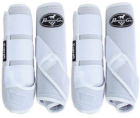 Professional's Choice SMB-3 Sports Medicine Boot | 360 Degrees of Impact Protection | Support for The Suspensory System | Value 4-Pack | Medium White