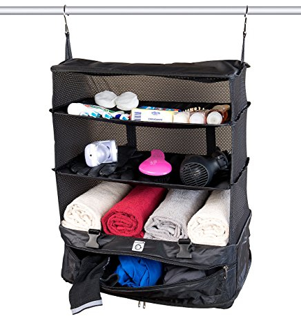 Xcase Packtaschen Koffer: XXL-Koffer-Organizer, Packwürfel zum Aufhängen, 45 x 64 x 30 cm (Kofferorganizer-Tasche, Organizer zum Hängen, Kleiderbügel)