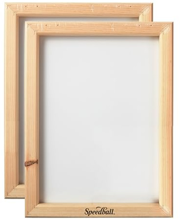 Speedball 110 Monofilament DIY Printing Screen Frame 10 x 14, 25.4cm x 35.56 2 Pack, Wooden, Essentials Accessories, Print Making Printing Kit