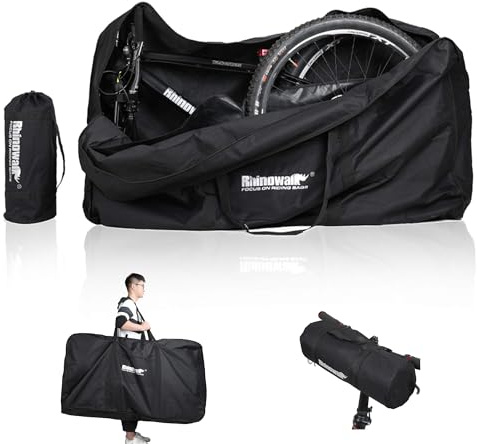 BAIGIO Borsa per Bicicletta Pieghevole Sacchetto Porta Bici Borsa da Viaggio per Bici Imbottita Pieghevole 1680D Impermeabile Ciclismo Lounge Bagaglio per MTB Road bike (Nero-26 inch)