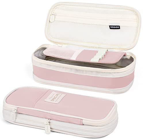 Mamowla Federmäppchen Mädchen Mäppchen, Groß Kapazität Federtaschen für Schule & Büro Teenager Stiftetasche Taschenbeutelhalter Schreibwaren Pencil Case Geschenk (Rosa)