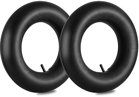 NONMON 4.80/4.00-8 Schlauch Reifen, 2 Stück 480/400-8 Zoll Innenschläuche Luftschlauch Kleinreifen mit Gerades Ventil Ersatz Rohr für Rasenmäher Schubkarren Sackkarren Hand Wagen Dollies