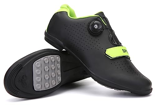 Hixingo Fahrradschuhe Herren Damen, Rennrad Und Mountainbike Schuhe Mit Gummisohle, Atmungsaktive Sneaker, rutschfeste No-Lock Fahrradschuhe MTB Schuhe
