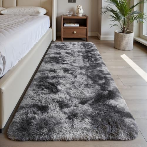 Sour Lemon Teppich Schlafzimmer 60x120cm, Grau Teppich Flur Läufer