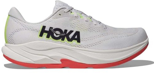 HOKA Rincon 4 Scarpe da Running Uomo, Bianco/Nero/Rosso, 42 EU - 1155130-FYZ