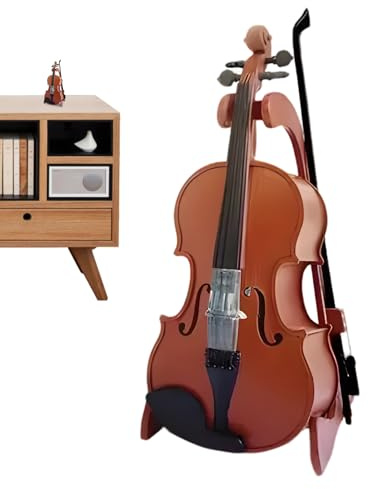 Violino - Modello Di Violino In Legno In Miniatura | Di Strumenti Musicali Artigianali | Ornamento Strumento Da Tavolo | Ornamento Decorativo Per Ufficio, Biblioteca, Casa