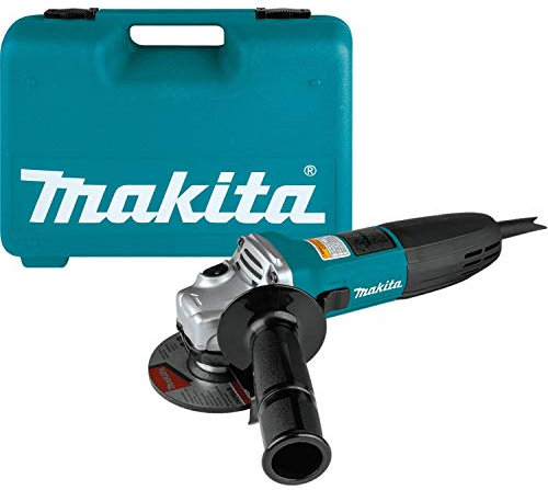 Makita GA4030K 4 Angle Grinder, with tool case, Teal