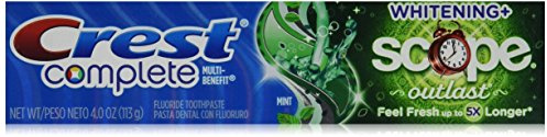 Crest Crest Extra White Plus Scope Outlast Toothpaste Long Lasting Mint, Long Lasting Mint 4 Ounce by Crest