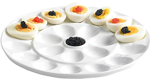 Cosy & Trendy Assiette de présentation Oeufs en porcelaine, D 26 Cm, Blanche