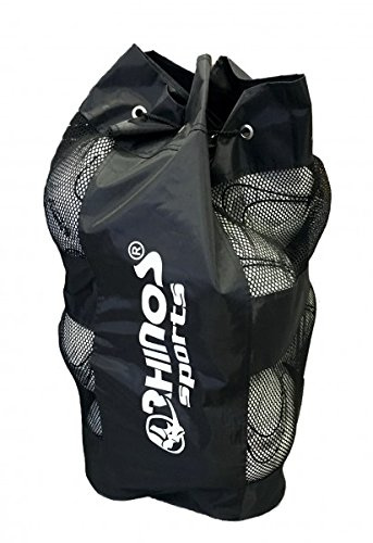 RHINOS sports - Sacca per pallone da calcio, pallamano, pallacanestro, UVM | 12-15 palline