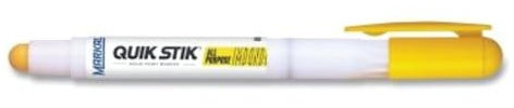 Markal 61127- Quik Stik All Purpose Mini, Solid Paint Marker, Perfect for Wood, Metal, Tire marking & Construction, Marks on Any Surface-Wet, Smooth, Rough, or Hot, Yellow Color (12 Pk)