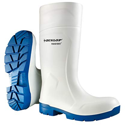 DUNLOP Protective Footwear, CA61131, Purofort FoodPro MultiGrip Safety, Blanc/Bleu, Taille 42 EU