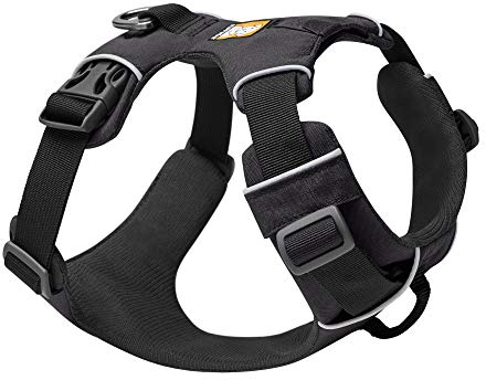 RUFFWEAR Front Range Dog Harness, Adjustable Comfortable Padded Everyday Walking Harness, 2 Lead Attachments, Reinforced Front Clip Webbing & Strong Metal V Ring, Twilight Grey, Medium