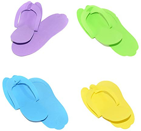 Engångstofflor, 10 par engångstofflor, EVA-skum, flip-flops, justerbar storlek, tofflor, nagelkonst, tofflor, spa-par, engångstofflor, pedikyrtofflor för salong, sand, hotell, resor inomhus, Som visat, 33 EU