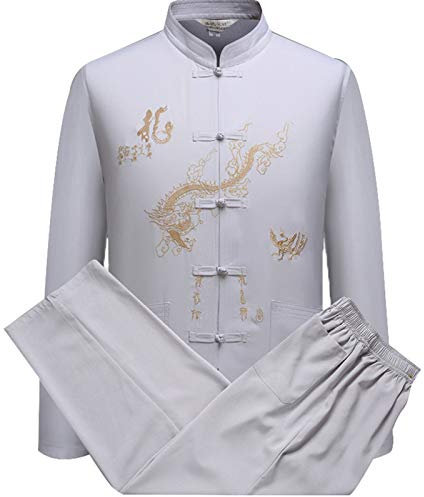 Chinois Vêtements Costume Tang - Traditionnel China Ancient Costume Arts Martiaux Tangzhuang Kung Fu Manche Longue/Manche Courte Veste Suits Chemise Outfit Uniforme pour Hommes