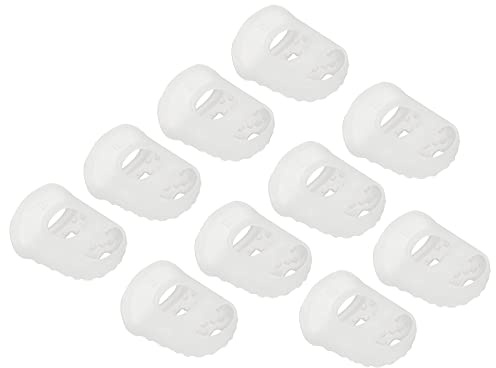 PATIKIL Fingerspetsar halkskydd fingertoppsskydd, 10-pack 28 mm silikon fingerskydd för papperssortering sömnad gitarrspel, transparent