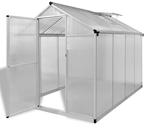 HOMIUSE Serra rinforzata, in alluminio, 4,6 m², 242 x 190 x 195 cm, per balcone, serra invernale, protezione per piante invernali