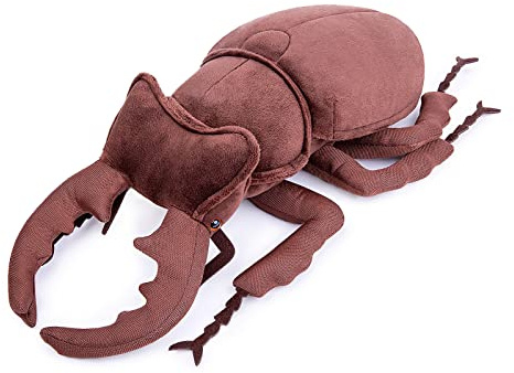 lilizzhoumax mjuk leksak hjortbagge 25 cm (10 tum), simulerat djur mjuk leksak hjortbagge realistisk insekts-plyschleksak för vilda djur, gåva till vänner och barn lurvigt mjukisdjur