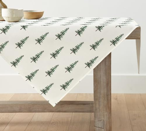 Artoid Mode Verde Alberi Tovaglia Natale Biancheria Da Tavola Invernale Cucina Tavolo Decorazione Interno Vacanza Festa Decorazione 85x85 cm