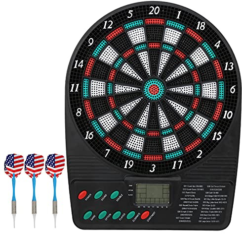 Jeu de Fléchettes électroniques, Notation LCD Sûre et Simple, Fabrication Professionnelle, Divertissement Cible de Loisirs Familial avec Utilisation Intérieure ou Extérieure