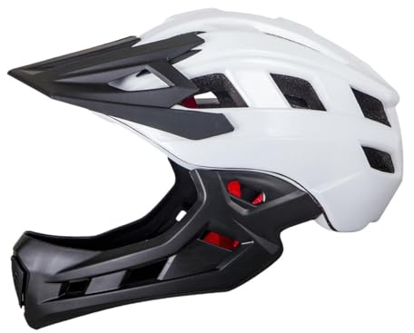 Baoblaze Kids Bike Helmet for Boys Girls Full Face Protective Helmet Mountain Bike Helmet for BMX Cycling Equipment Outdoor Activities, White Black