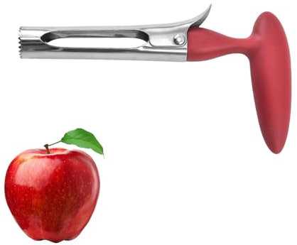 Vide Pomme,Dénoyauteur Professionnel En Acier Inoxydable 18 cm,Éplucheur À Pommes Et Poires Avec Lame Dentelée,Mode Poignée Ergonomique ABS,Multifonctionnel-Idéal Pour Cuisine,Ananas Et Fruits (Rouge)