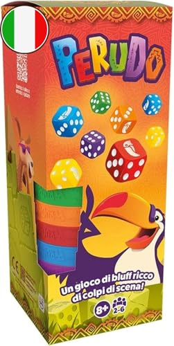 Asmodee Perudo, Gioco da Tavolo di Bluff, 8+ Anni, 2-6 Giocatori, Edizione in Italiano