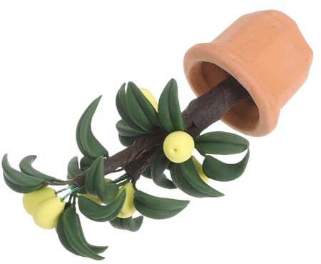 YARNOW Miniature Pear Tree Artificial Fruit Dollhouse Accessories 1:12 Scale Mini Trees for Diy Crafts Indoor Simulation Potted Plant for Dollhouse Decoration