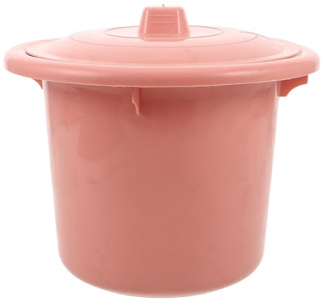 DIYEAH Orinal Portátil con Tapa para Adultos, Cubo de Plástico Rosa Antifugas, Bacinilla de Noche para Hospital y Cuidado en Casa, Botella Urinaria Unisex para Viaje y Uso Reutilizable