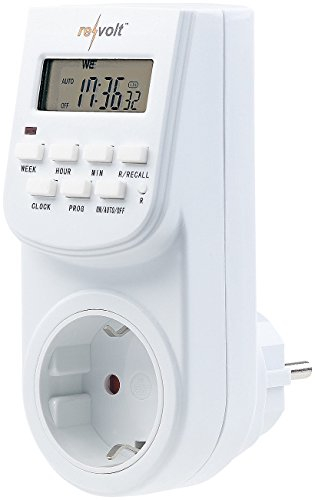 revolt Schaltuhr: Digitale Zeitschaltuhr mit LCD-Display, minutengenau, 140 Schaltzeiten (Digitale Schaltuhr, Zeitschaltuhr Minuten, einstellen)
