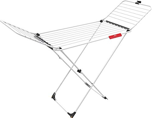 Vileda Wäscheständer Stahl, Aluminium, Trockenleinenlänge: 20m, Weiß