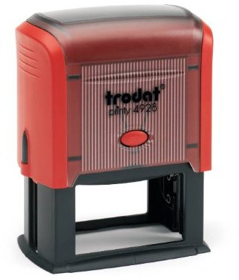 Trodat - Printy 4928 - Custom Stempel mit Wunschtext personalisieren, hier gleich online gestalten Gehäusefarbe Schwarz – Adresstempel - Firmenstempel - mit Wunschtext - 60x33 mm - 9 Zeilen
