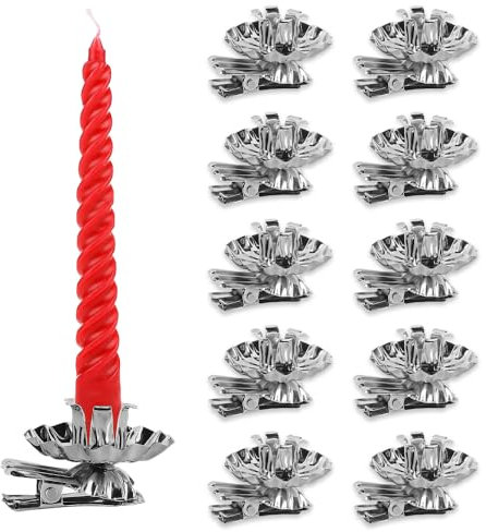 BNGXR Baumkerzenhalter Clip, 24 Stück Kerzenhalter für Baumkerzen, Vintage Kerzenhalter Silber Traditionelle Kerzenzwicker mit Clip Teelichthalter für Weihnachtsbaum Weihnachten