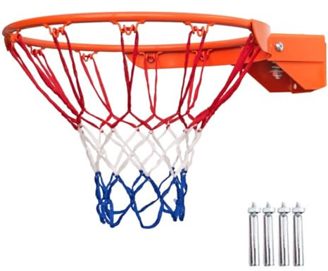 Raycool Aro de Baloncesto Basculante 45 cm Acero Reforzado | Tablero de Basket Profesional | Montaje en Pared | Uso Interior Exterior
