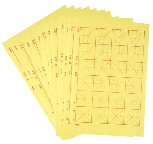 MEISH 120 hojas de papel de caligrafía china, papel Maobian Xuan, tinta de escritura, cuadrícula, papel de arroz, escritura, papel Sumi para práctica de caligrafía